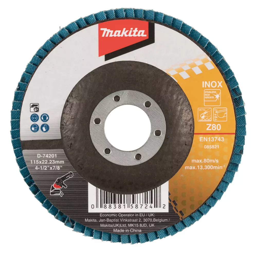 Disco de l&aacute;minas 115 x 22,23 mm, Z80 MAKITA D-74201