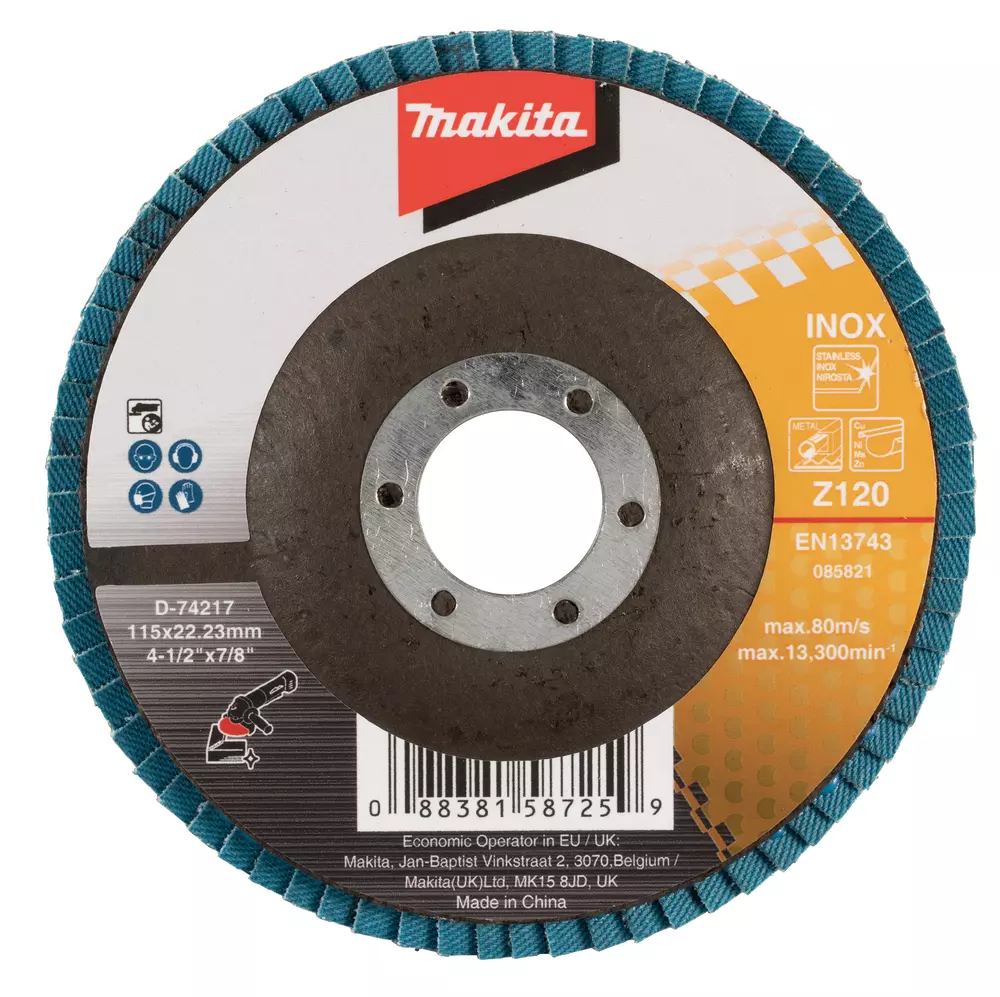 Disco de l&aacute;minas 115 x 22,23 mm, Z120 MAKITA D-74217