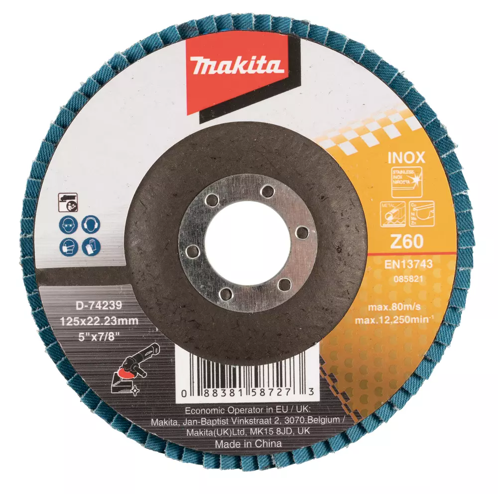 Disco de l&aacute;minas 125 x 22,23 mm, Z60 MAKITA D-74239