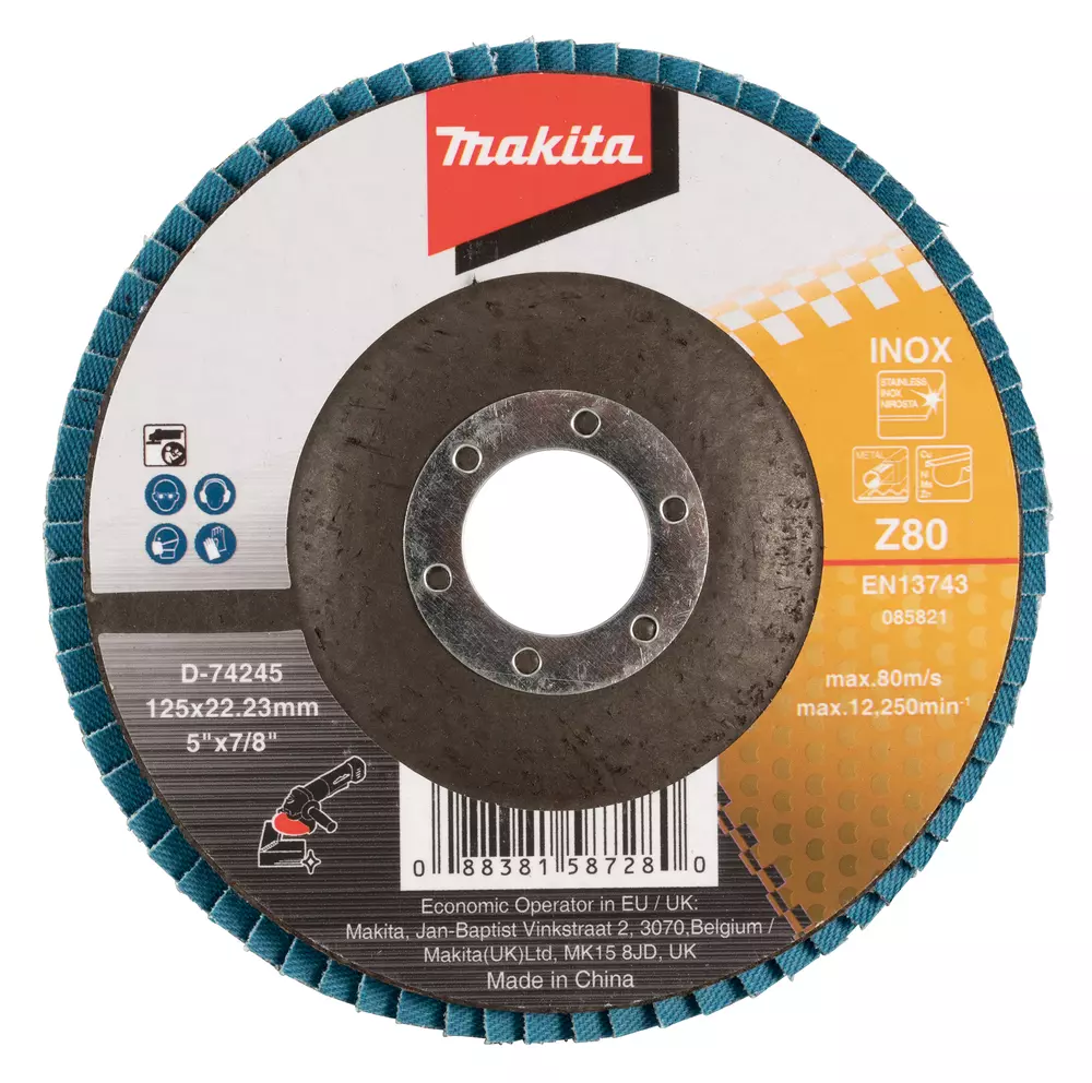 Disco de l&aacute;minas 125 x 22,23 mm, Z80 MAKITA D-74245
