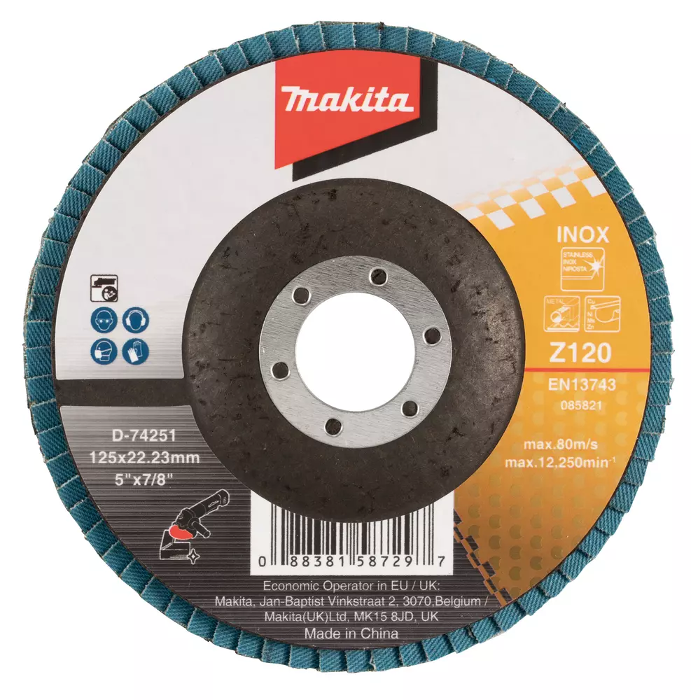 Disco de l&aacute;minas 125 x 22,23 mm, Z120 MAKITA D-74251