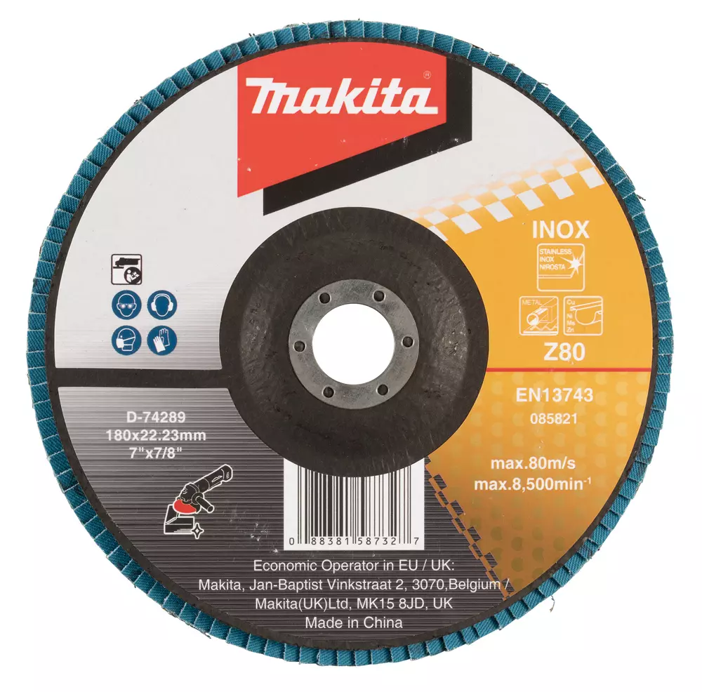 Disco de l&aacute;minas 180 x 22,23 mm, Z80 MAKITA D-74289