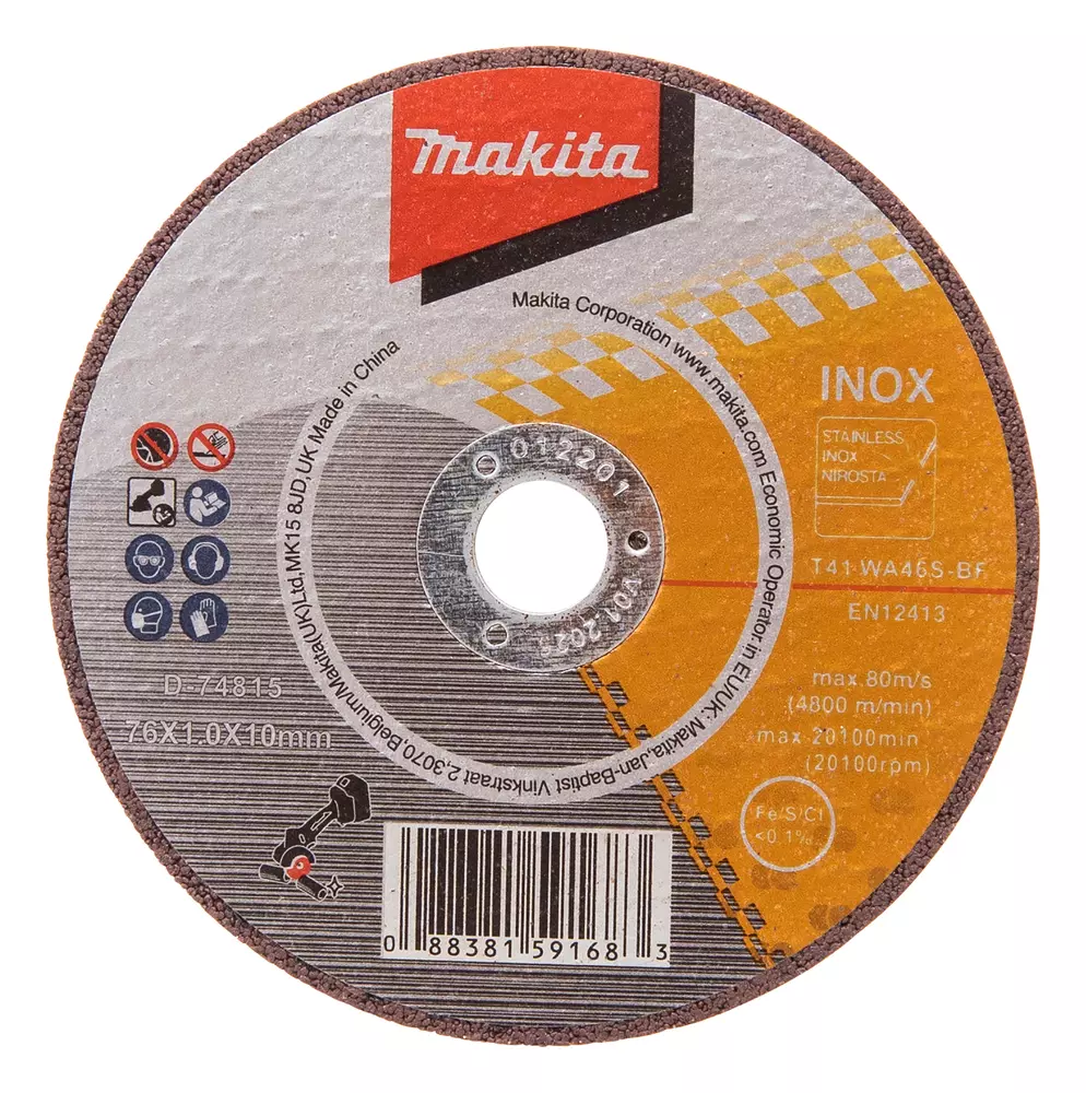 Disco abrasivo, 76 x 10 mm, 5 piezas MAKITA D-74815-5