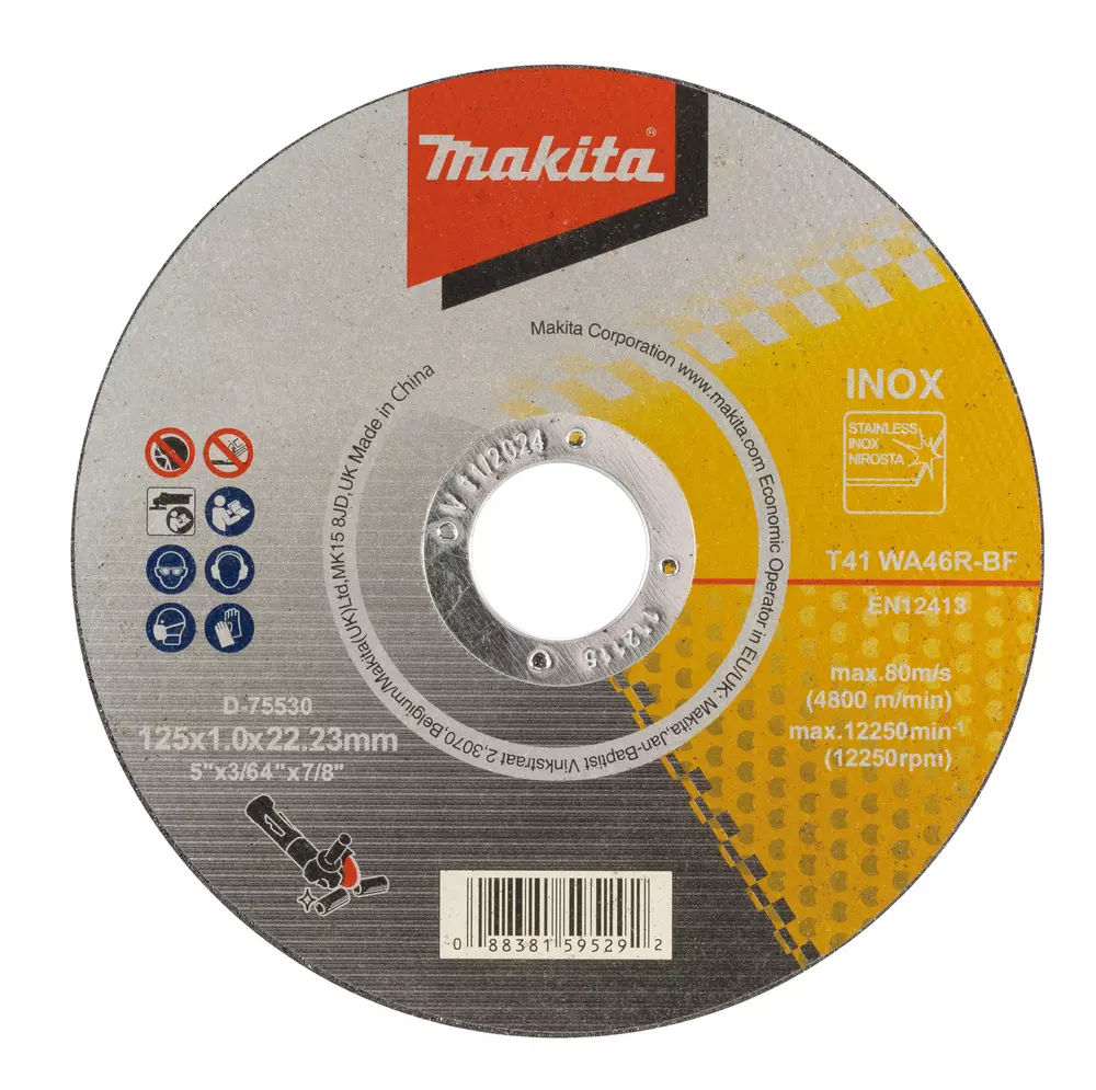 Disco de corte fino, 125 x 22,23 x 1,0 mm, WA46R MAKITA D-75530