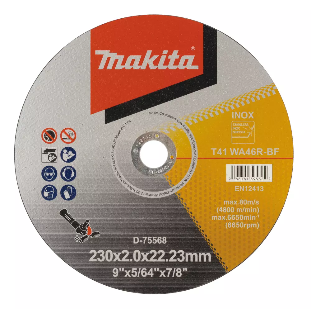Disco de corte fino, 230 x 22,23 x 2,0 mm, WA46R MAKITA D-75568