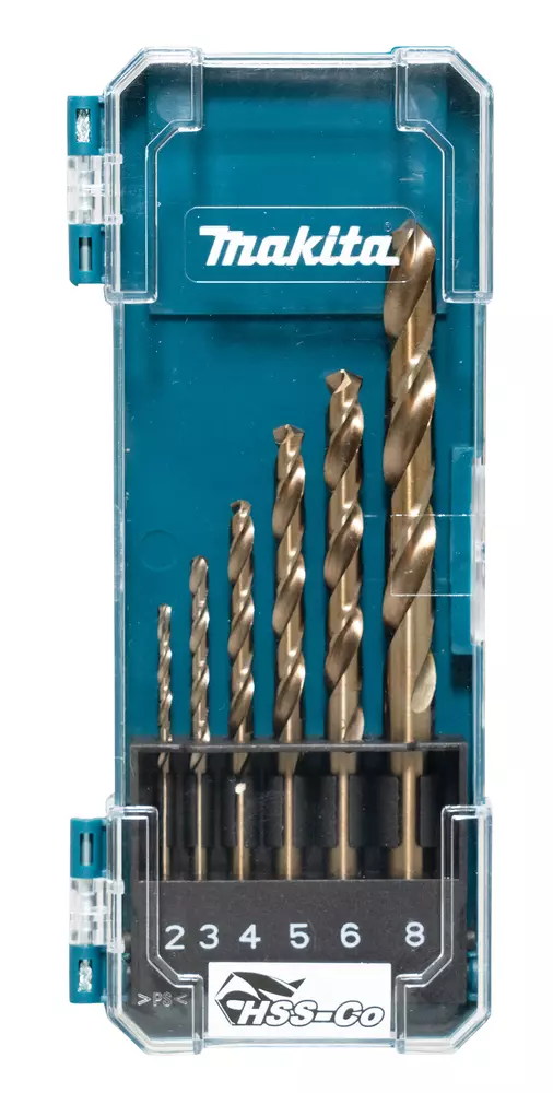 Estuche de brocas para metal HSS-CO 2-3-4-5-6-8mm 6 pcs MAKITA D-75758