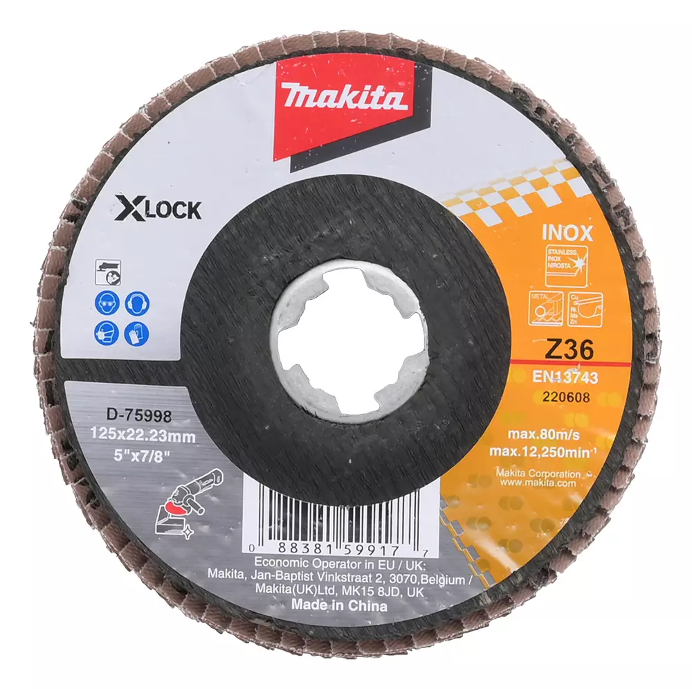 Disco de l&aacute;minas X-Lock, 125 mm, Z36 MAKITA D-75998