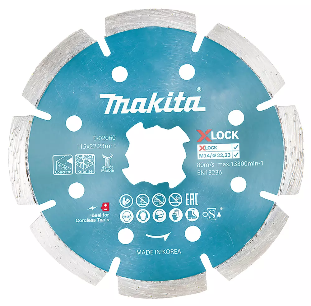Disco de diamante 115 mm, X-LOCK MAKITA E-02060