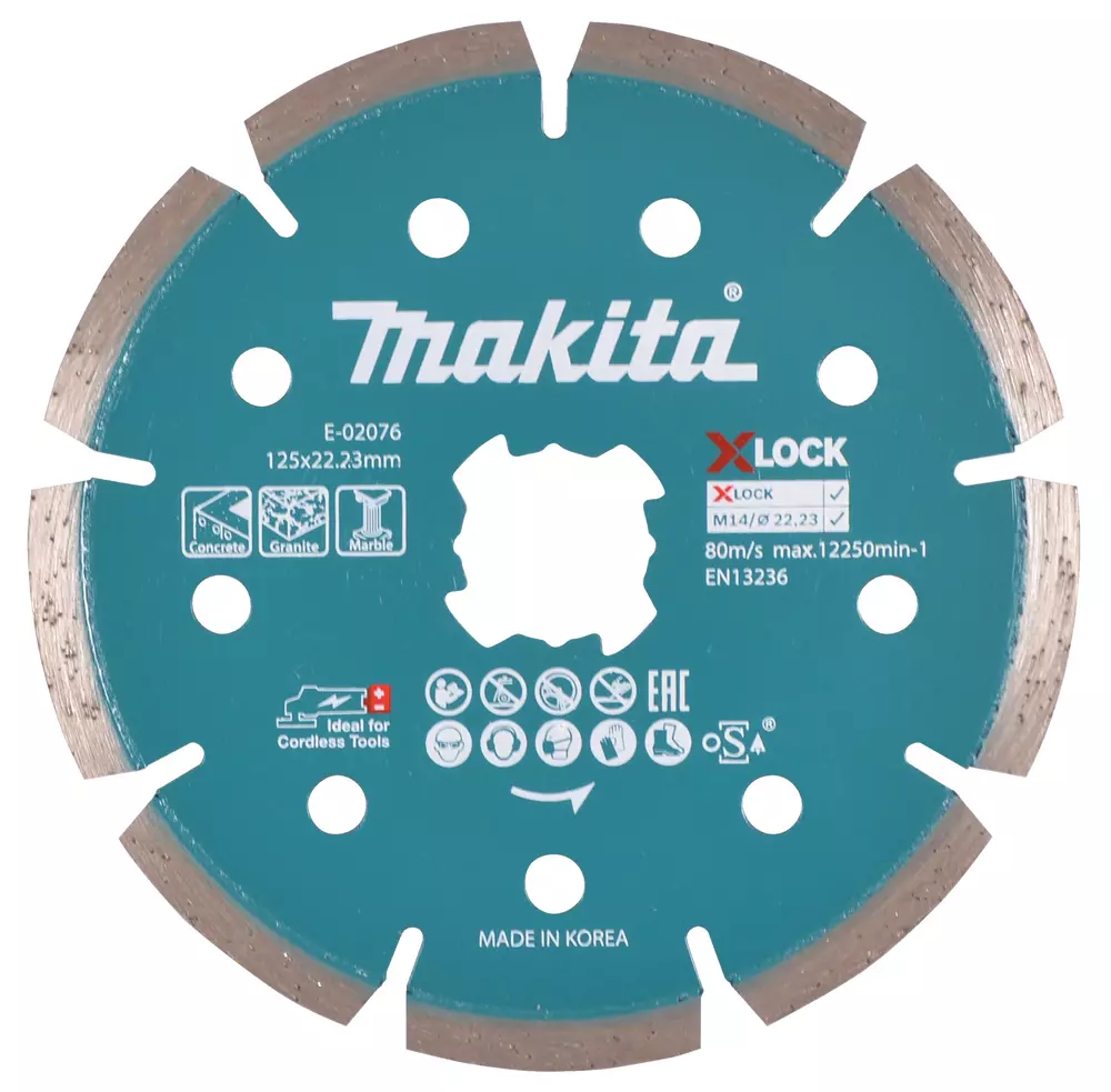 Disco de diamante 125 mm, X-LOCK MAKITA E-02076