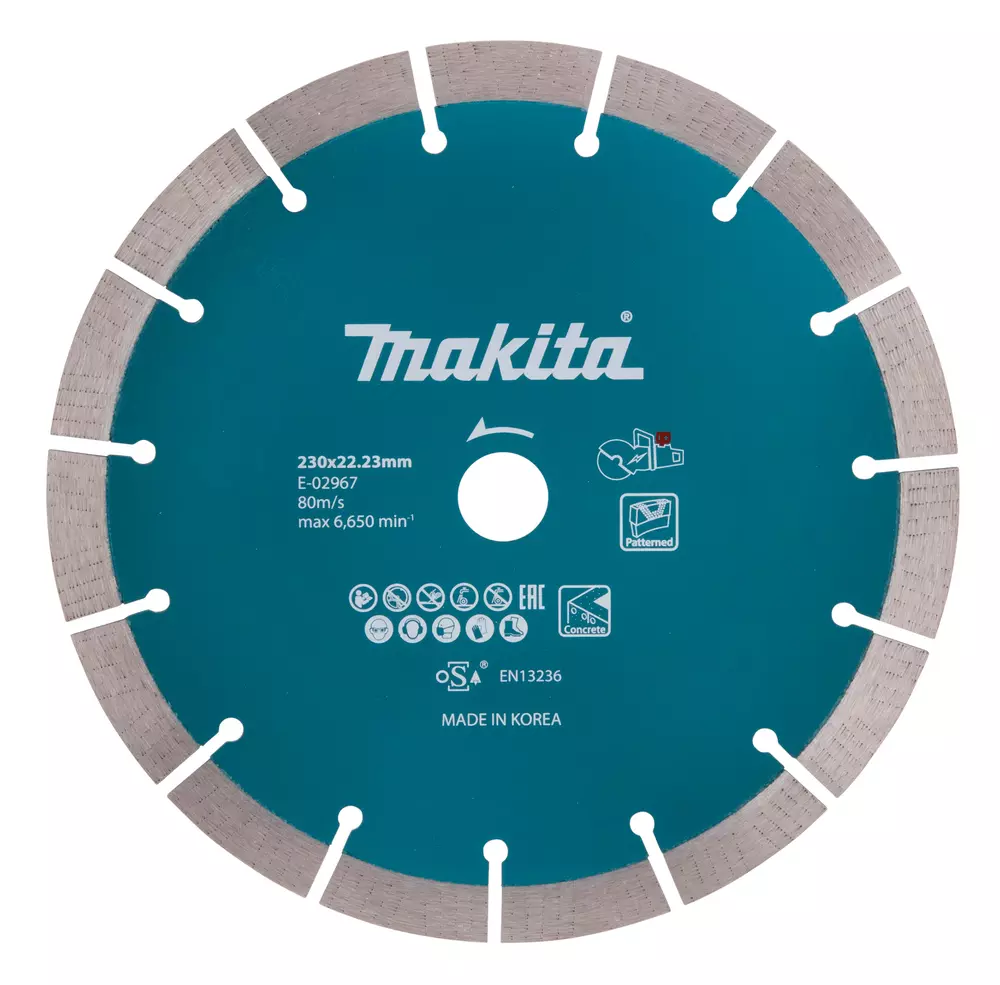 Disco de diamante 230 mm, Seco y H&uacute;medo MAKITA E-02967