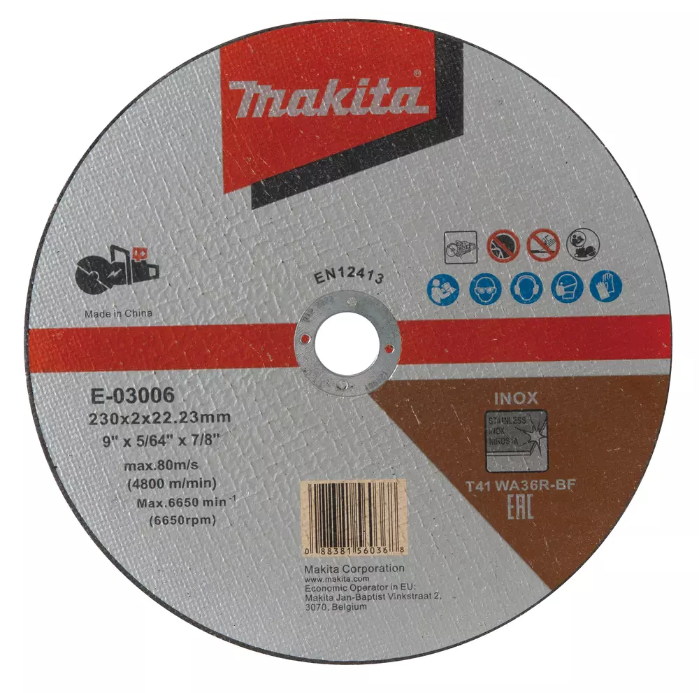 Disco de corte 230 x 2,0 x 22,23 mm, WA36R MAKITA E-03006-25