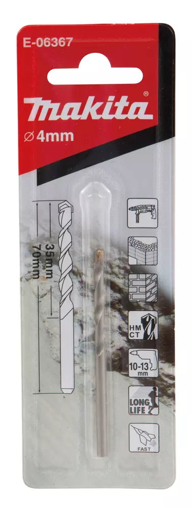 Broca para mamposteria 4 x 70 mm, T.C.T MAKITA E-06367