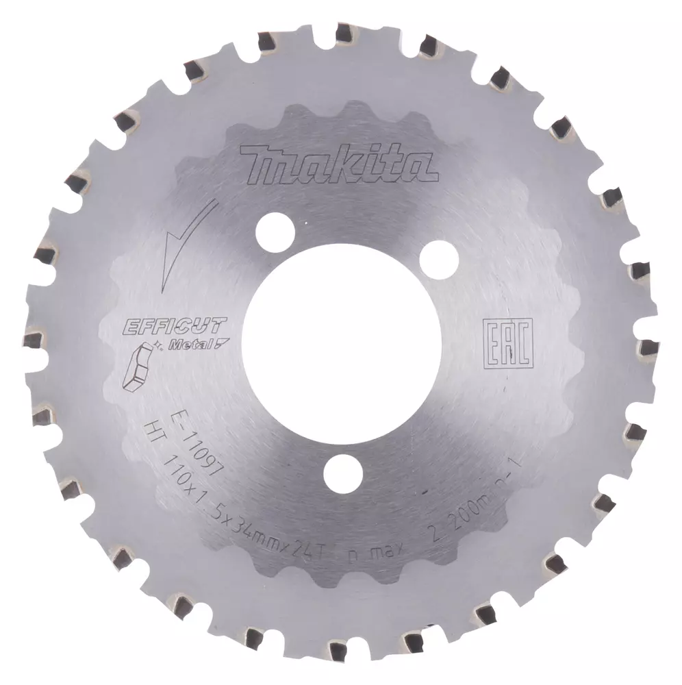 Disco sierra circular , Efficut T.C.T, 110 x 34 mm, 24T MAKITA E-11097