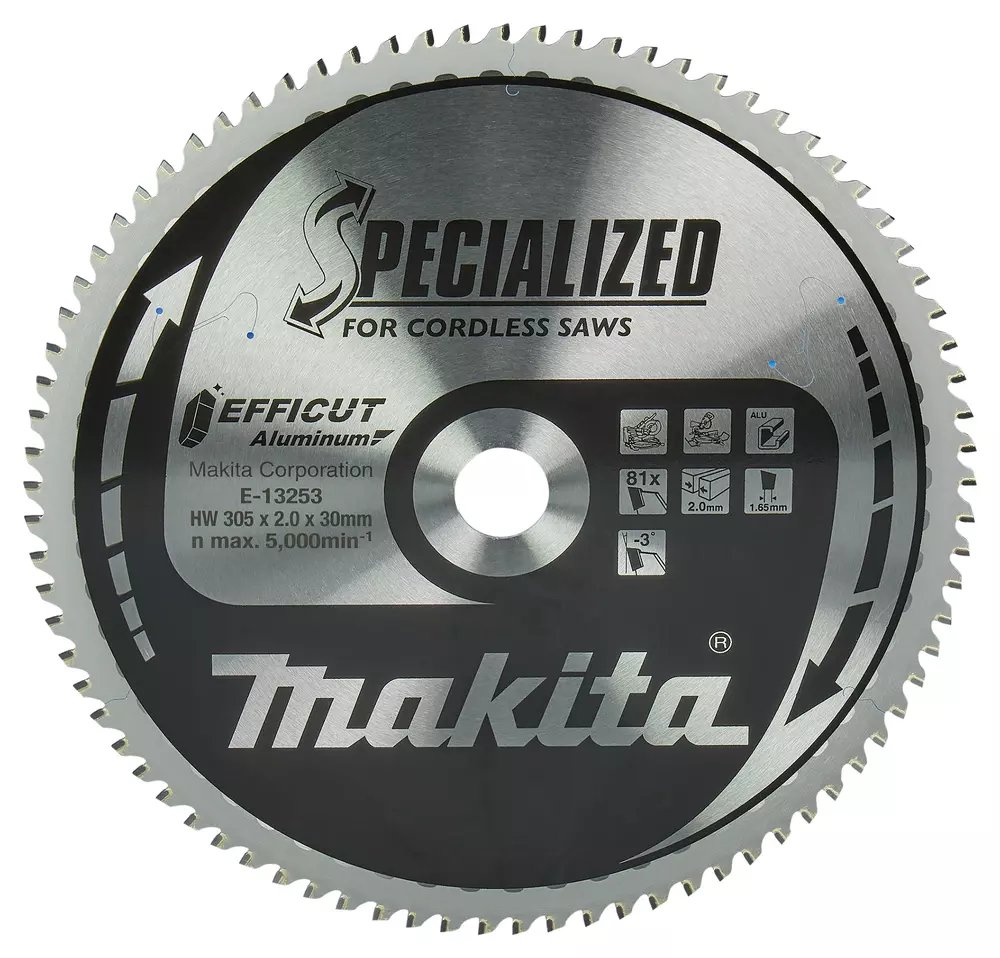Disco sierra circular , Efficut T.C.T, 305 x 30 mm, 81T MAKITA E-13253