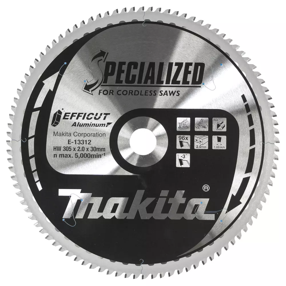 Disco sierra circular , Efficut T.C.T, 305 x 30 mm, 96T MAKITA E-13312