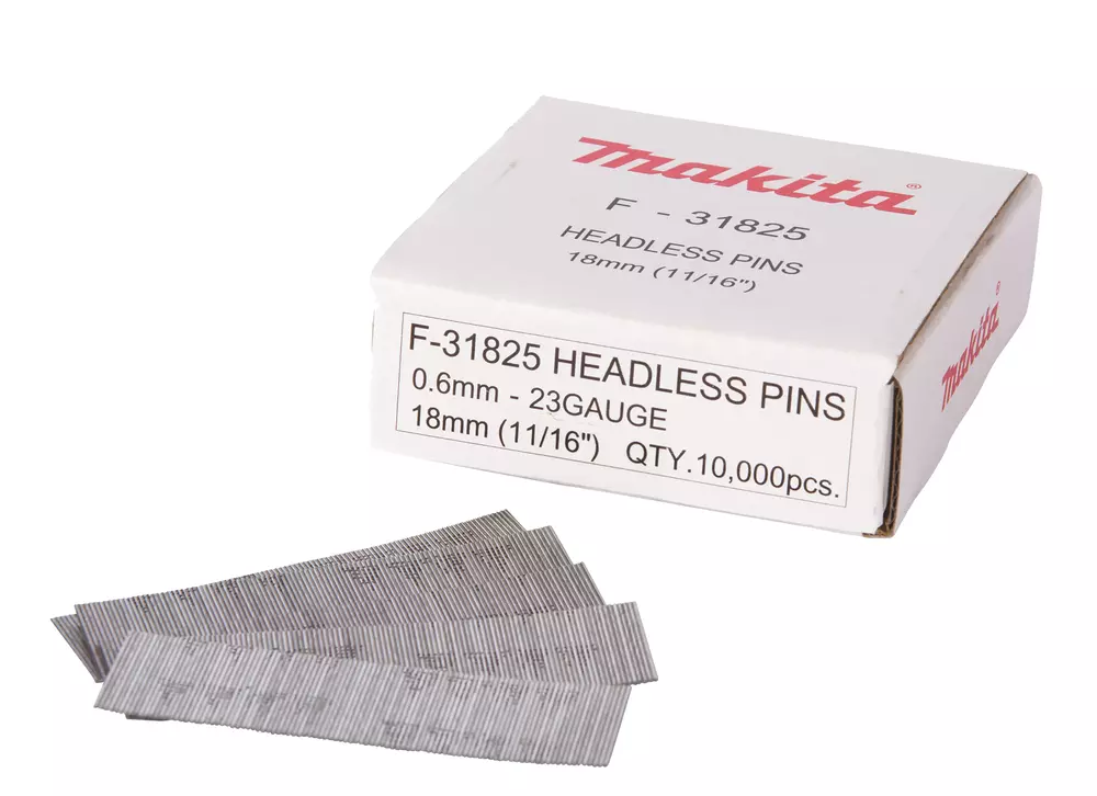 Clavos pin, 0,6 x 18 mm, 23 Ga, 10 000 pcs MAKITA F-31825