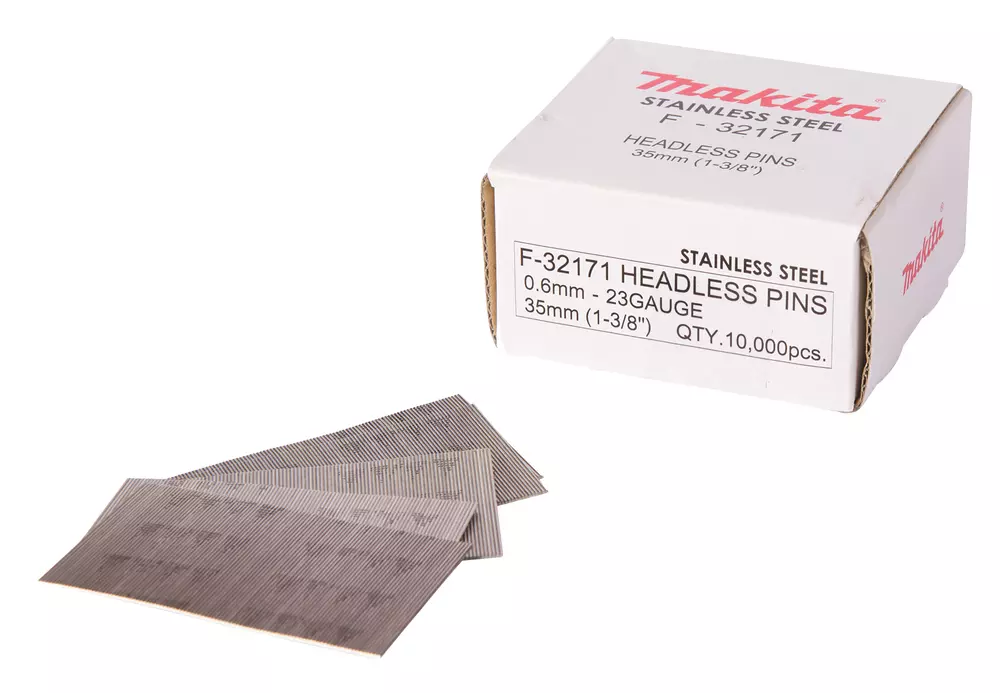Clavos pin inox, 0,6 x 35 mm, 23 Ga, 10 000 pcs MAKITA F-32171