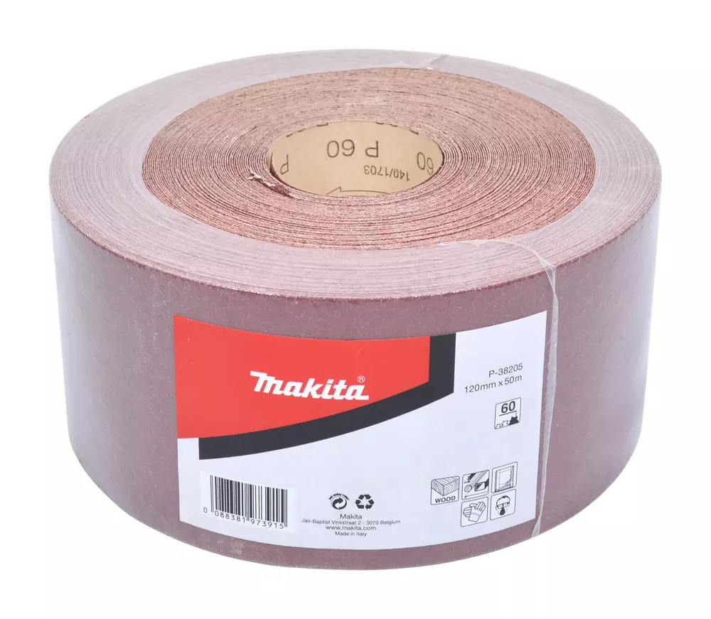 Rollo de lija, 120 mm x 50 m, 60G MAKITA P-38205
