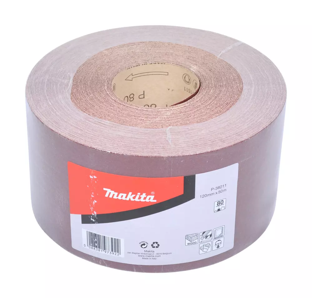 Rollo de lija, 120 mm x 50 m, 80G MAKITA P-38211