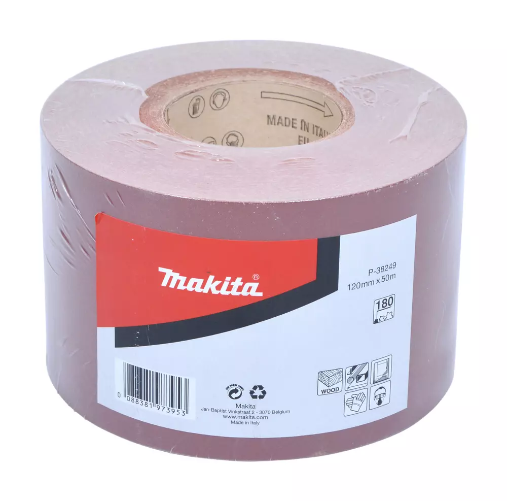 Rollo de lija, 120 mm x 50 m, 180G MAKITA P-38249