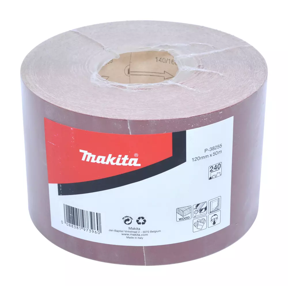 Rollo de lija, 120 mm x 50 m, 240G MAKITA P-38255