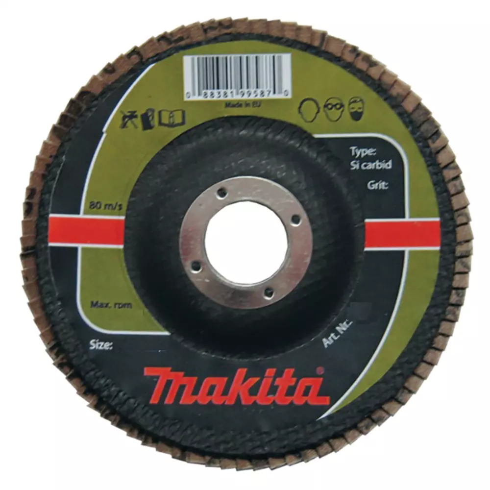 Cepillo lijas taladro 115 x 22,23 mm, 60G, Si-Ca. MAKITA P-65305
