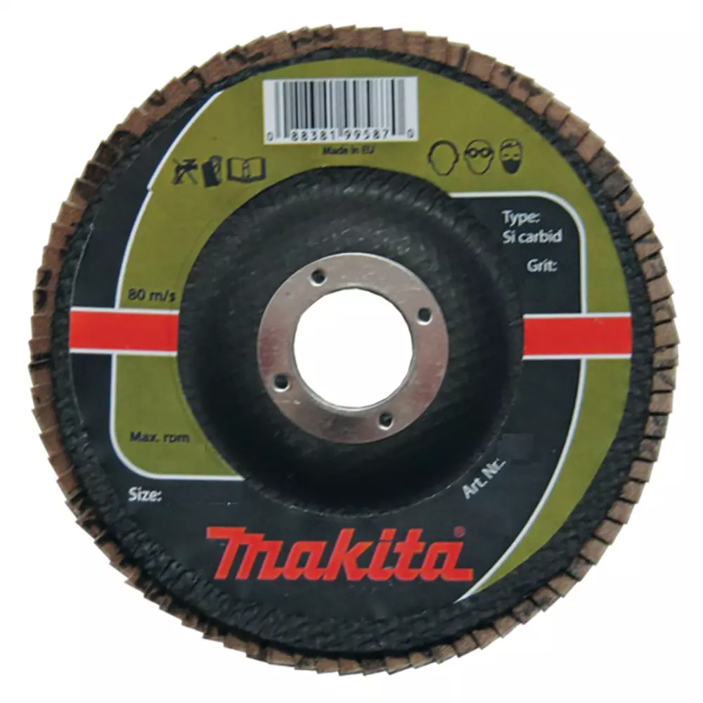 Cepillo lijas taladro 125 x 22,23 mm, 40G, Si-Ca. MAKITA P-65333