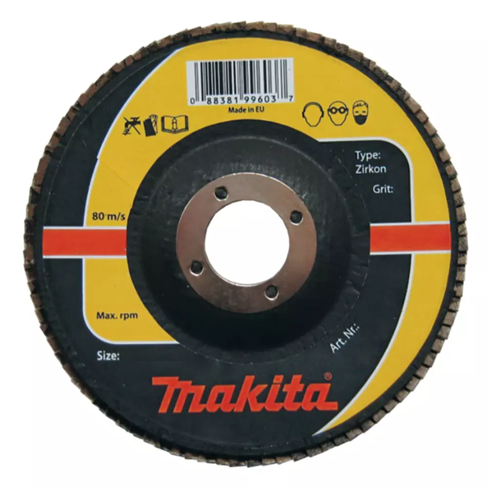 Cepillo lijas taladro 180G x 22,23 mm,  60G, Zirkon MAKITA P-65589